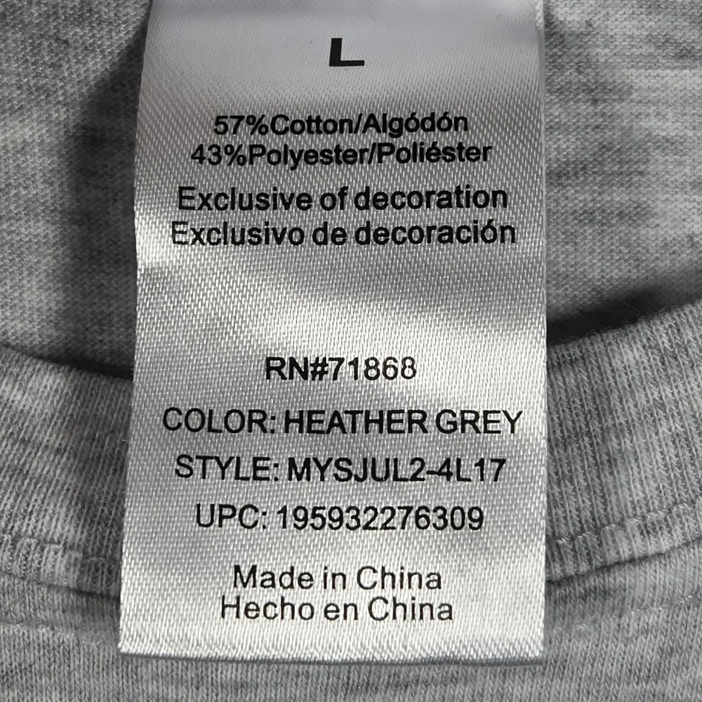 Disney Mickey Mouse Character Embrodered Floral Gray Heathered T-Shirt Large - Picture 10 of 12